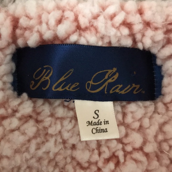 Furry vest by Blue Rain pink warm full zip S small sleeveless stadium vest - Picture 3 of 7